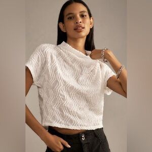 White Textured Women's Top